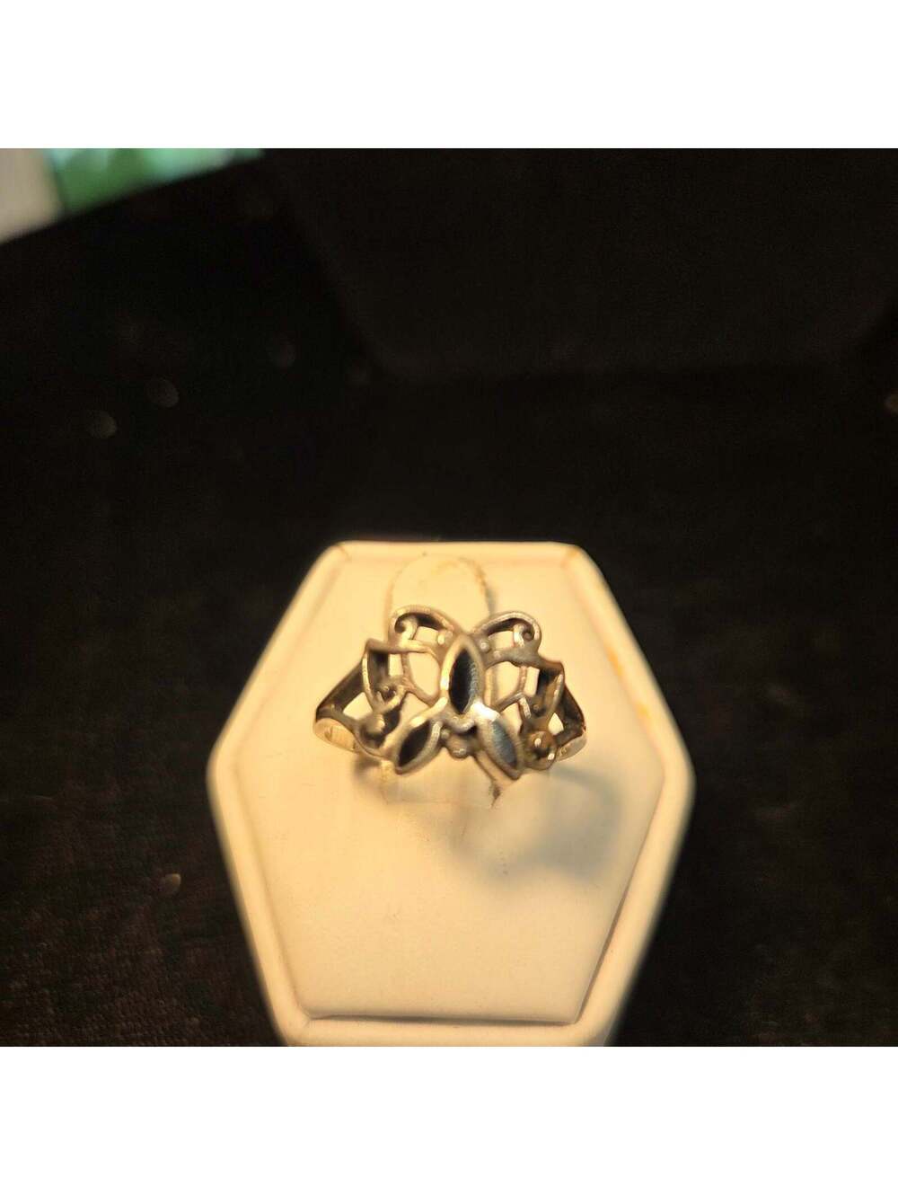 Pretty Little Sterling Silver Butterfly Ring sz 6